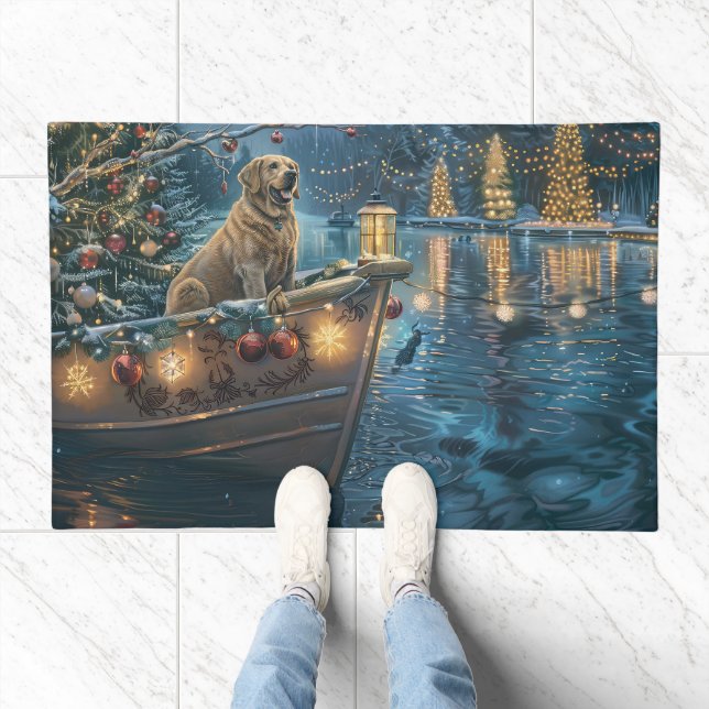 Labrador Christmas Festive Voyage Doormat (Indoor)