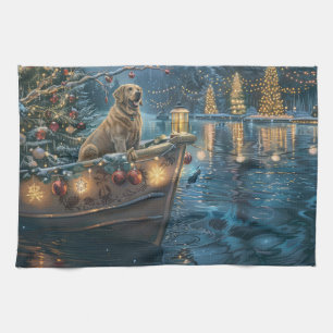 Labrador Christmas Festive Voyage Kitchen Towel