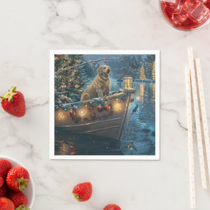 Labrador Christmas Festive Voyage Napkins