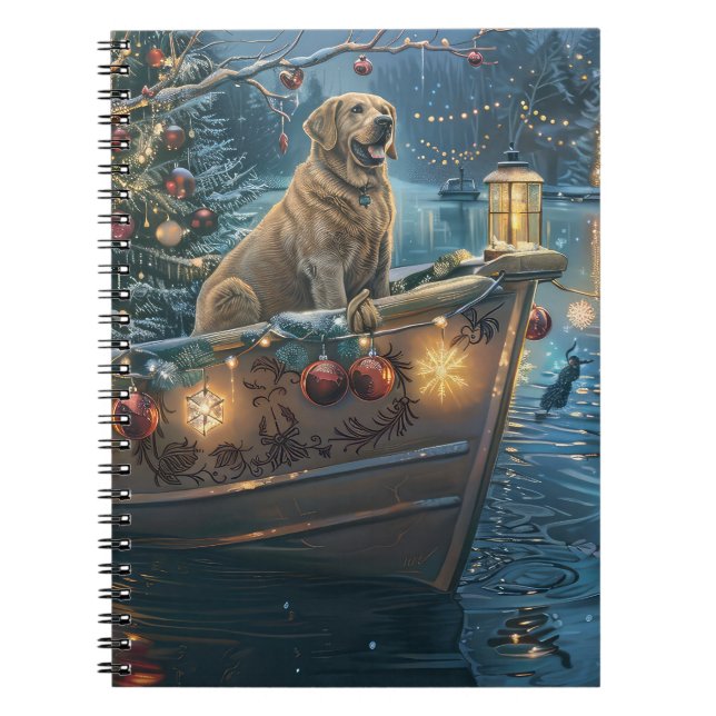 Labrador Christmas Festive Voyage Notebook (Front)