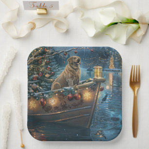 Labrador Christmas Festive Voyage Paper Plates