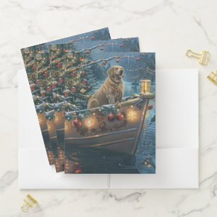 Labrador Christmas Festive Voyage Pocket Folder