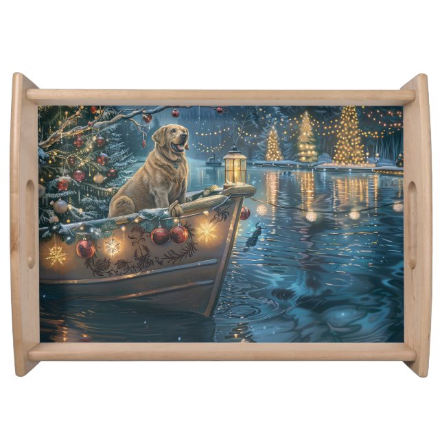 Labrador Christmas Festive Voyage Serving Tray (Front)