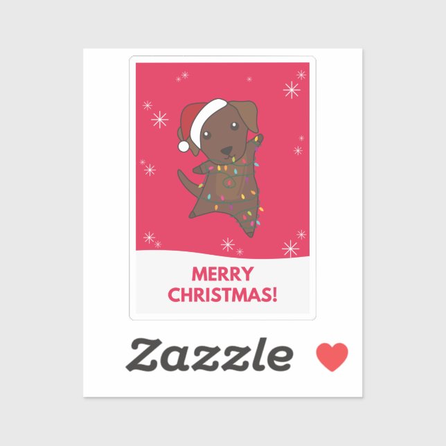 Labrador Christmas Snow Winter Animals Dogs Sticke Sticker (Sheet)