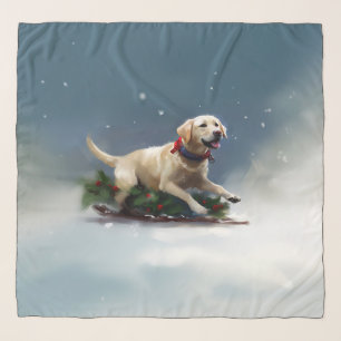 Labrador Christmas snow winter Scarf