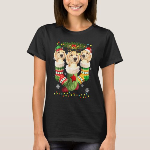 Labrador Christmas Socks Tree Light Xmas Santa Hat T-Shirt