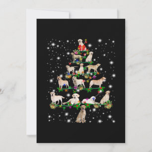 Labrador Christmas Tree Covered By Flashlight Thank You Card