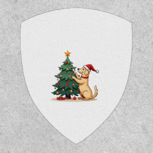 Labrador Christmas Tree Helper Patch