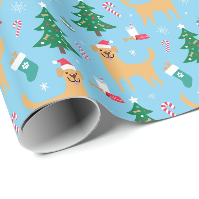 Labrador Christmas Wrapping Paper (Roll Corner)