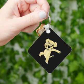 Labrador Costume Dabbing Labrador Keychain