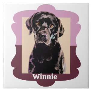 Labrador customized pattern photo frame ceramic tile