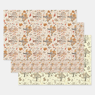Labrador Cute Fall Autumn Pattern Wrapping Paper Sheets