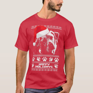 Labrador Cute Happy Holidays Christmas T-Shirt