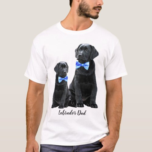 Labrador Dad _ Black Lab Fathers Day Cute Dog T_Shirt