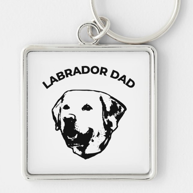 Labrador Dad   Keychain (Front)