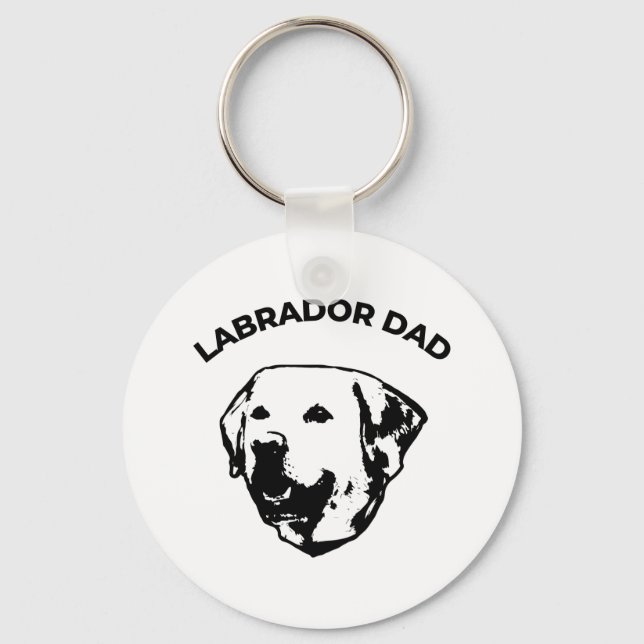 Labrador Dad   Keychain (Front)