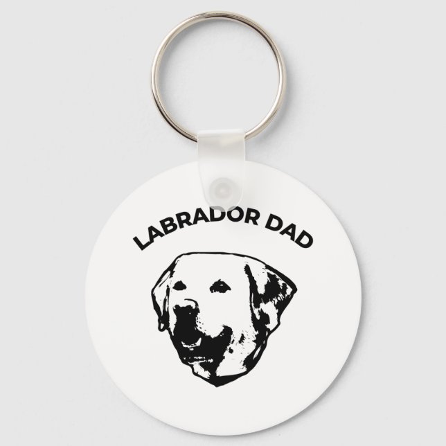 Labrador Dad   Keychain (Front)