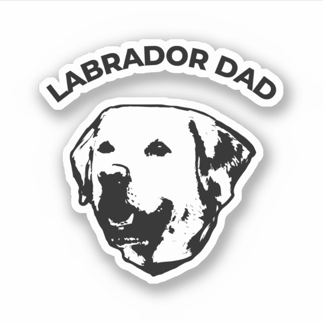 Labrador Dad Sticker (Front)