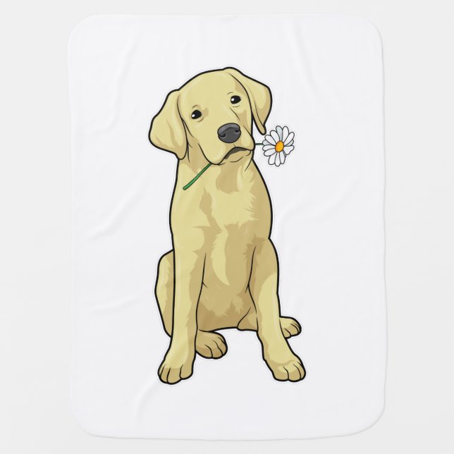Labrador Daisy Baby Blanket (Front)