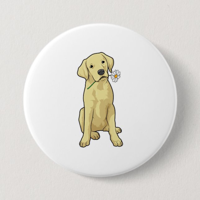 Labrador Daisy Button (Front)