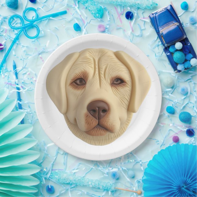Labrador Dog 3D Inspired Paper Plates (Party)