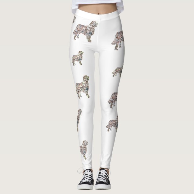 Labrador Dog Art Custom Leggings (Front)