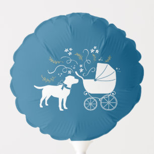 Labrador Dog Baby Shower Blue Boy Lab Balloon
