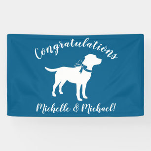 Labrador Dog Baby Shower Blue Boy Lab Banner