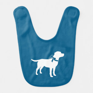 Labrador Dog Baby Shower Blue Boy Lab Bib