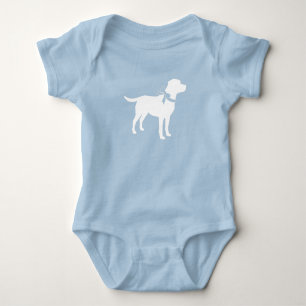 Labrador Dog Baby Shower Blue Boy Lab Bodysuit