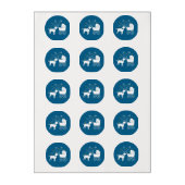 Labrador Dog Baby Shower Blue Boy Lab Edible Frosting Rounds (Sheet)
