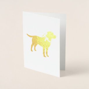 Labrador Dog Baby Shower Blue Boy Lab Foil Card