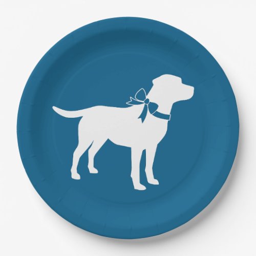 Labrador Dog Baby Shower Blue Boy Lab Paper Plates