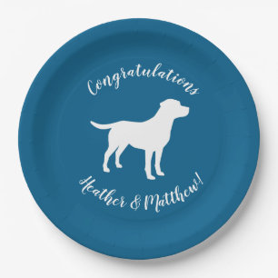Labrador Dog Baby Shower Blue Boy Lab Paper Plates