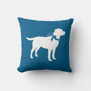 Labrador Dog Baby Shower Blue Boy Lab Throw Pillow