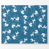 Labrador Dog Baby Shower Blue Boy Lab Wrapping Paper (Flat)