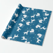 Labrador Dog Baby Shower Blue Boy Lab Wrapping Paper (Unrolled)
