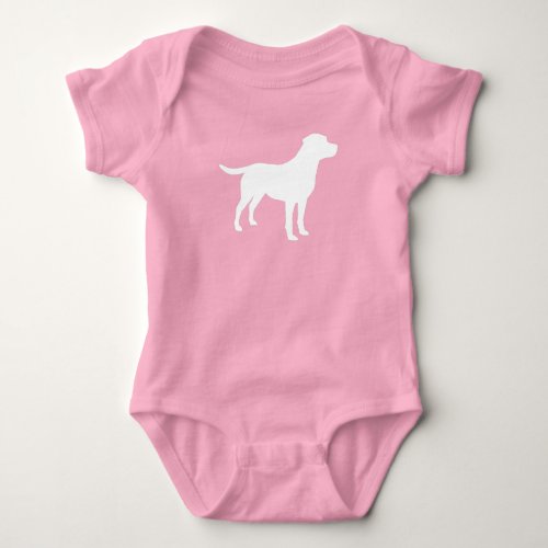 Labrador Dog Baby Shower Girl Lab Pink Baby Bodysuit