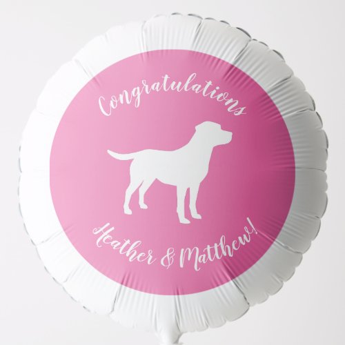 Labrador Dog Baby Shower Girl Lab Pink Balloon