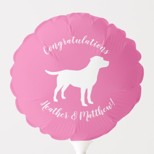 Labrador Dog Baby Shower Girl Lab Pink Balloon