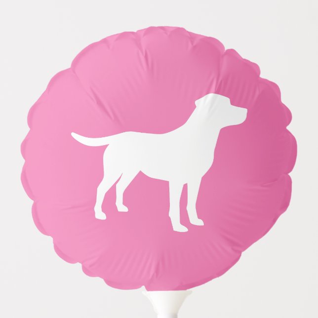 Labrador Dog Baby Shower Girl Lab Pink Balloon (Front)