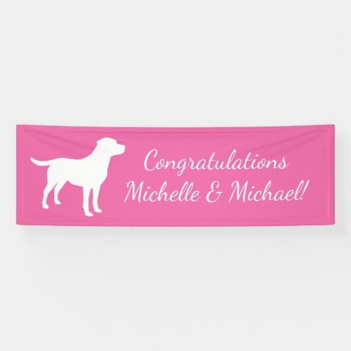 Labrador Dog Baby Shower Girl Lab Pink Banner