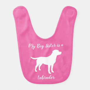 Labrador Dog Baby Shower Girl Lab Pink Bib