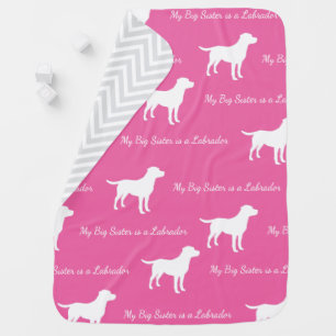 Labrador Dog Baby Shower Girl Lab Pink Blanket