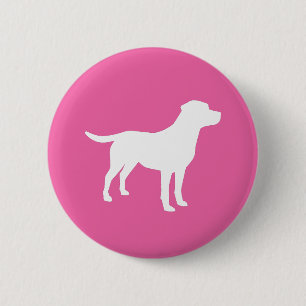 Labrador Dog Baby Shower Girl Lab Pink Button