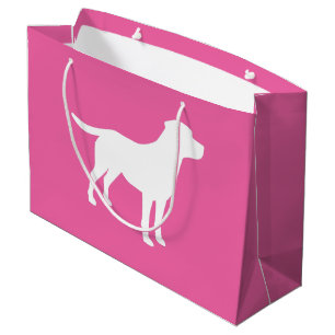 Labrador Dog Baby Shower Girl Lab Pink Large Gift Bag