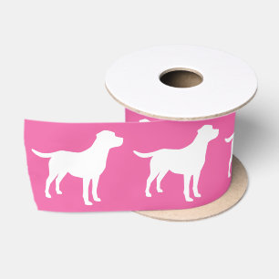 Labrador Dog Baby Shower Girl Lab Pink Satin Ribbon