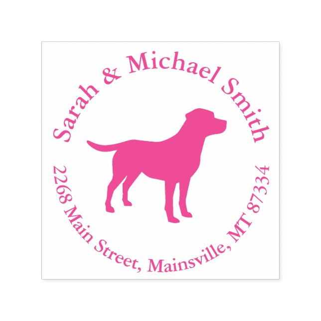 Labrador Dog Baby Shower Girl Lab Pink Self-inking Stamp (Design)