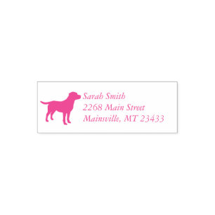 Labrador Dog Baby Shower Girl Lab Pink Self-inking Stamp