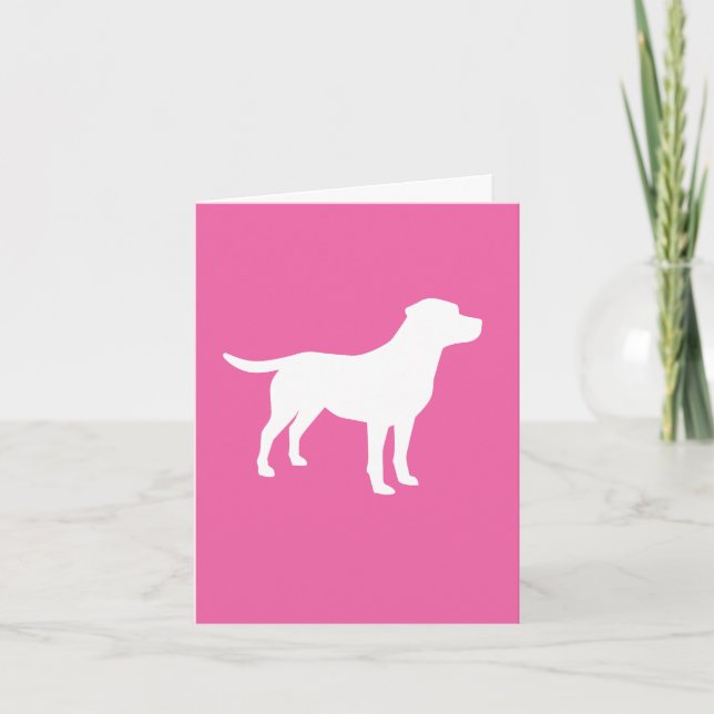 Labrador Dog Baby Shower Girl Lab Pink Thank You Card (Front)